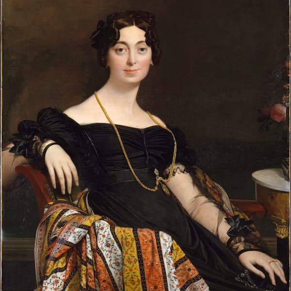 фрагмент картины Госпожа Леблан (Франсуаз Понсель). Жан-Огюст-Доминик Энгр. 1823