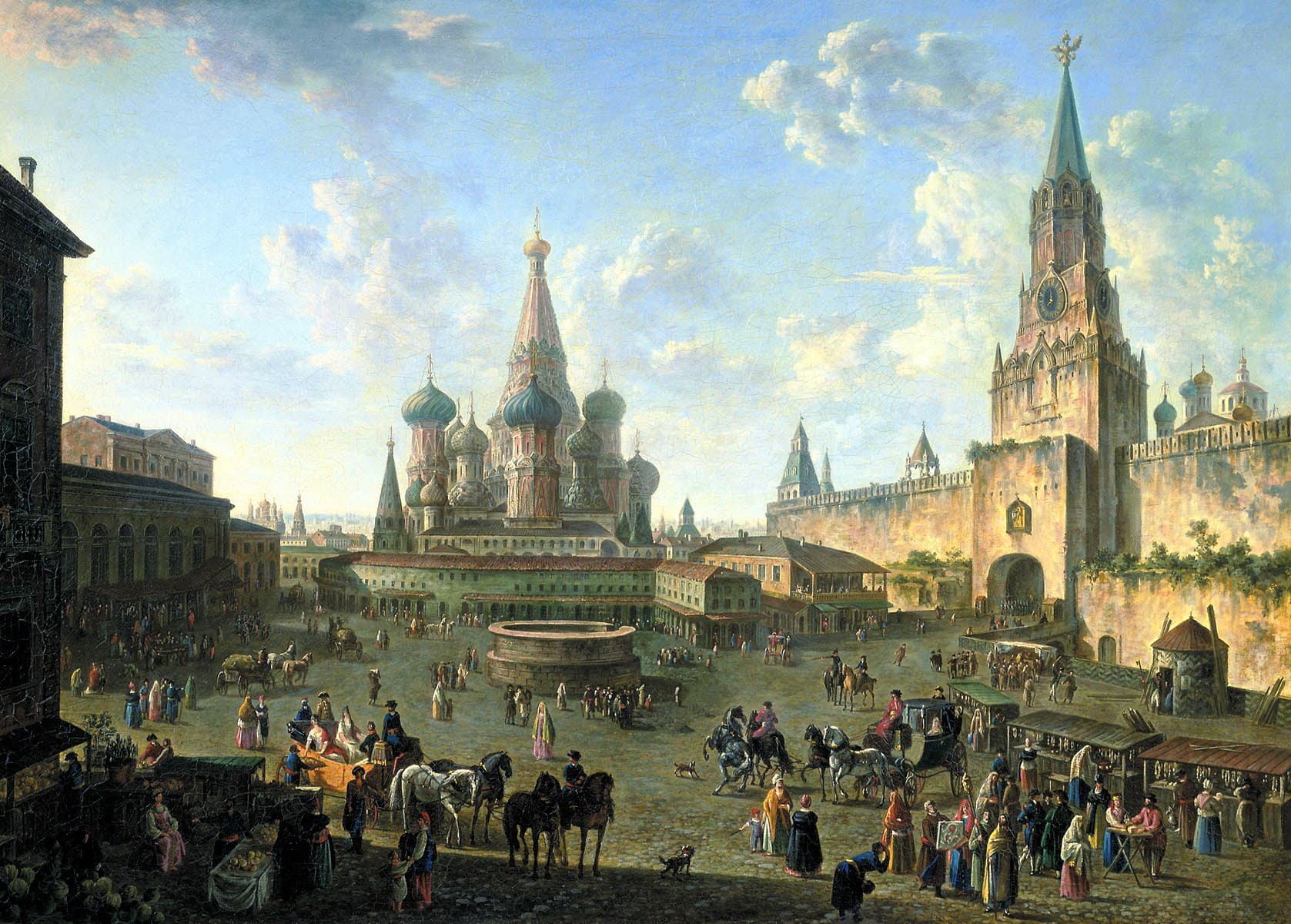 Красная площадь в Москве, Федор Алексеев, 1801