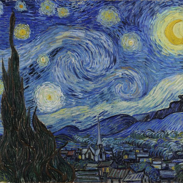Фрагмент картины Звёздная ночь