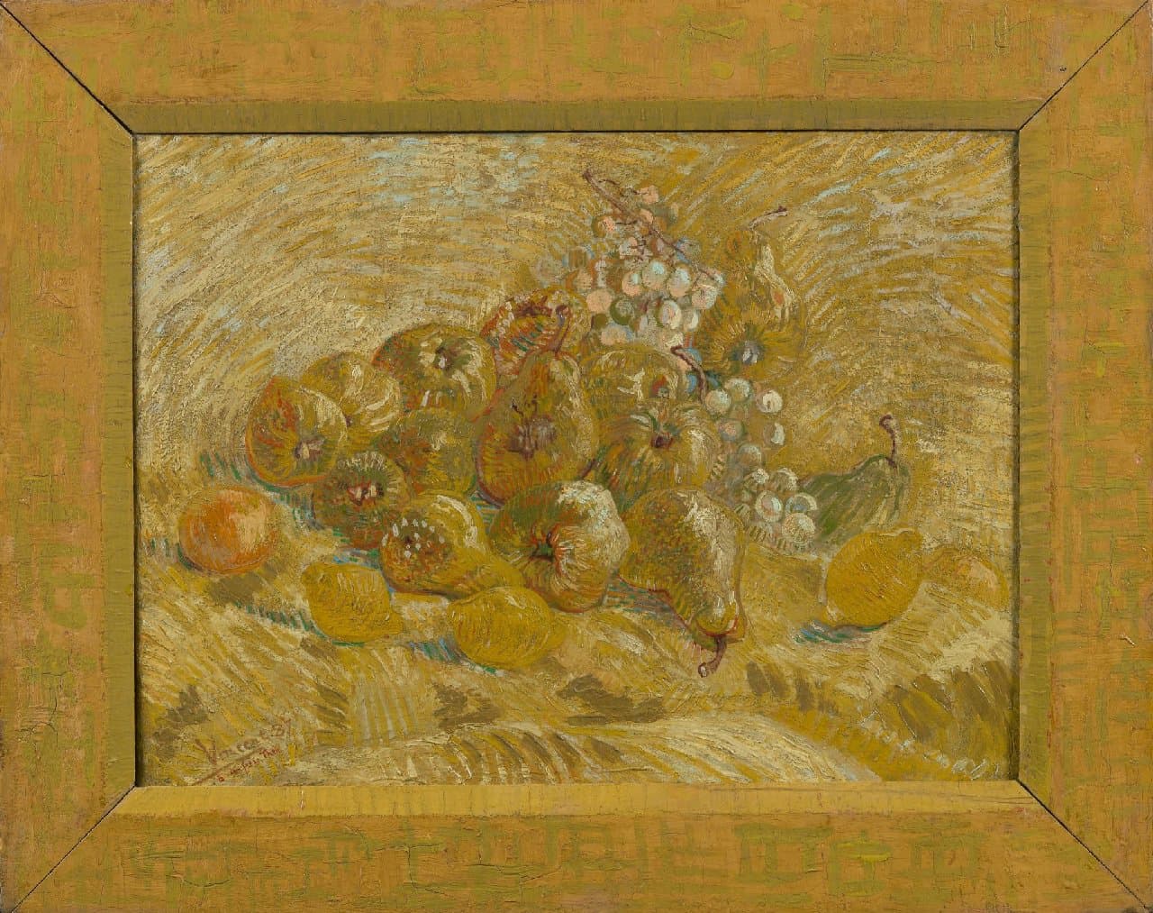 Ван Гог, Натюрморт с айвой, лимонами, грушами и гроздьями винограда