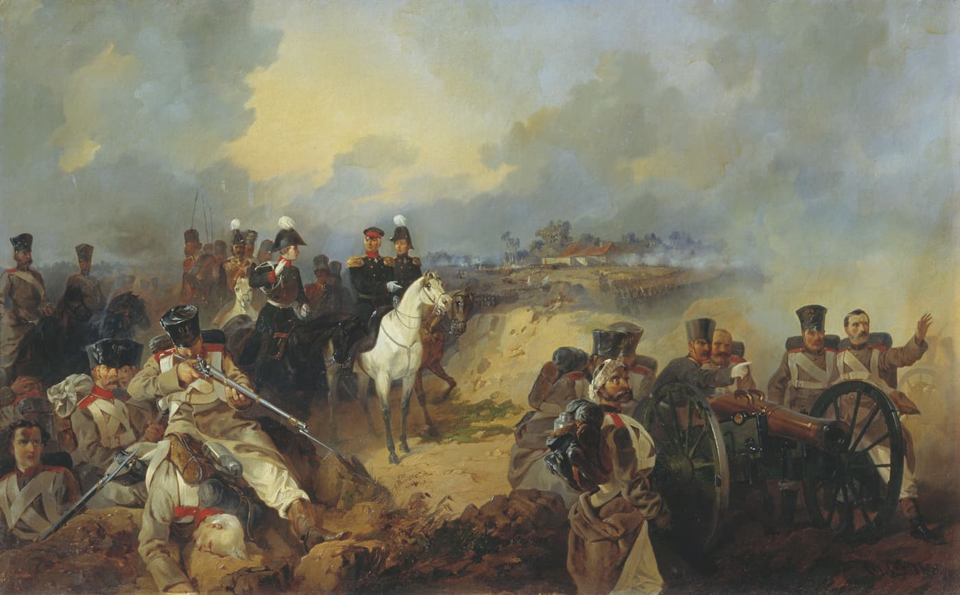 Михаил Осипович Микешин, Сражение при Монмирале (1857)