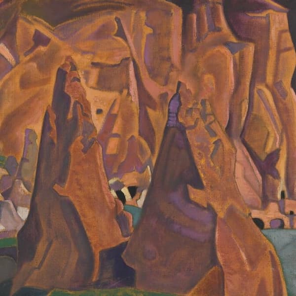 Пещеры в скалах (Николай Рерих), фрагмент