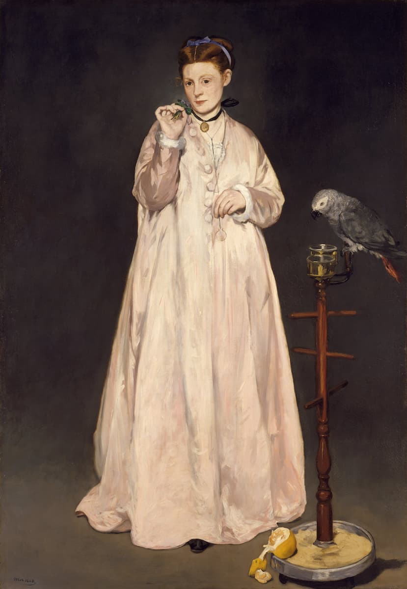 Женщина с попугаем (Эдуард Мане)