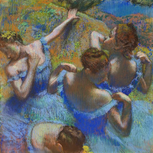 Голубые танцовщицы (Эдгар Дега), фрагмент