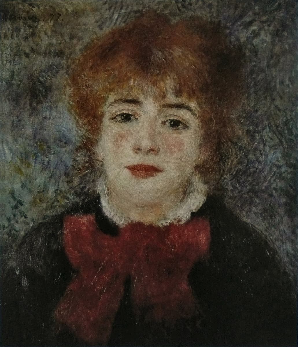 Самый первый портрет актрисы Жанны Самари (Пьер-Огюст Ренуар), 1877