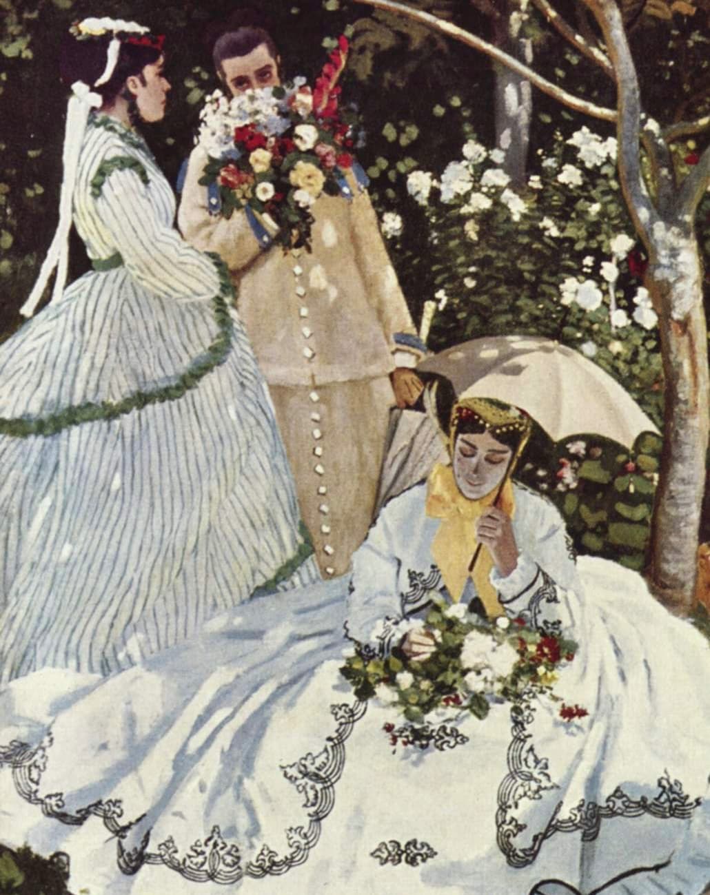 Женщины в саду (Клод Моне), увеличенный фрагмент