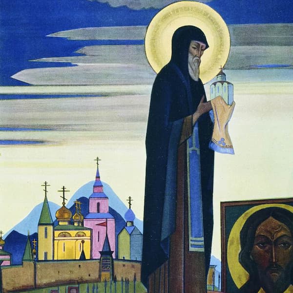 Святой Сергий (Николай Рерих), фрагмент
