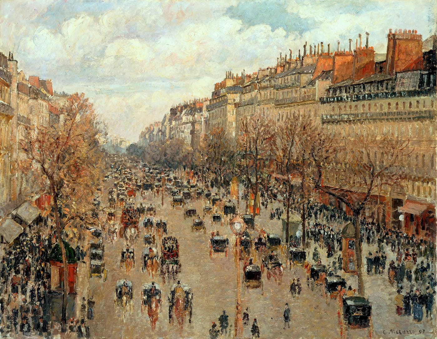 Бульвар Монмартр в Париже (Камиль Писсарро)