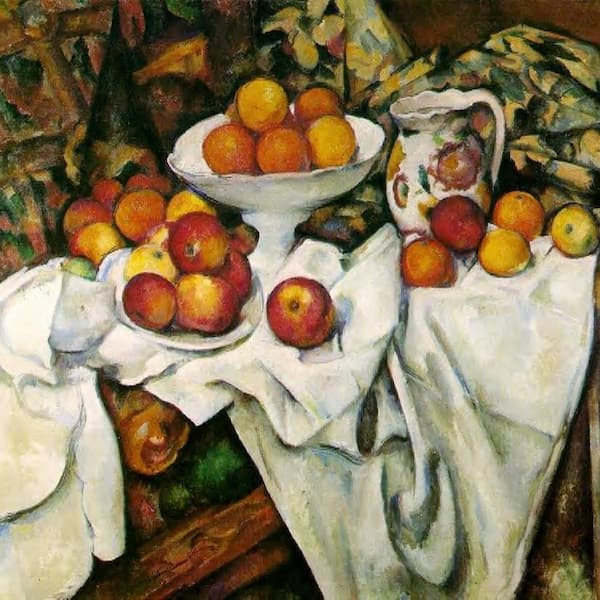 Натюрморт с яблоками и апельсинами (Поль Сезанн), фрагмент