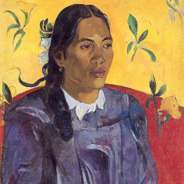 Женщина с цветком (Поль Гоген), фрагмент
