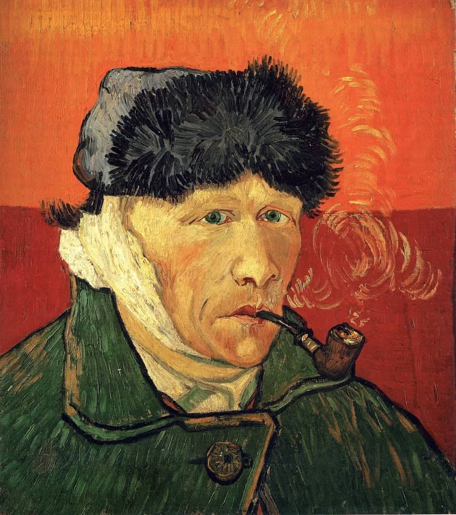 Автопортрет с перевязанным ухом и трубкой (Винсент Ван Гог)